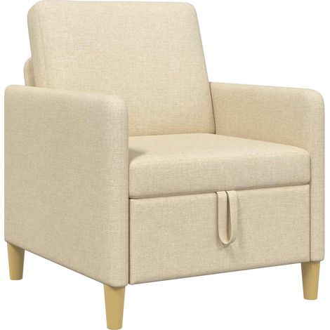 Sofá con almacenamiento Crema 72 x 78 x 87 cm Poliéster vidaXL