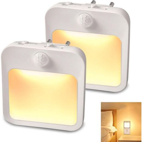 Luz nocturna LED con sensor de movimiento y luz - Blanco cálido (1/5)