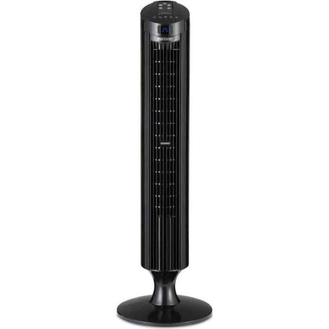 Ventilateur colonne oscillant de 84 cm avec télécommande - Circulation d'air optimale à 90° 