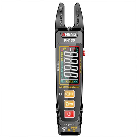 PN130 Multimeter, Typ U TRMS 4000 Count Stromzangenmessgerät mit AC/DC Strom-, Spannungs-, Widerstands-, Kapazitäts-, Durchgangs- und berührungslosen Spannungstests, PN130 (wiederaufladbarer Farb-LCD-