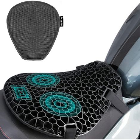 Coussin de Siège en Gel de Moto Coussin de Siège de Moto Amortissant Les Chocs et Antidérapant pour la Conduite Longue Distance (1/5)