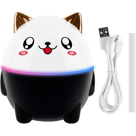 Panda 230ml humidificateur d'air mignon pour animaux, brume fine apaisante, éclairage LED, bureau chambre à coucher (1/5)