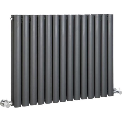 Double Oval Panel Radiators 600mm High 767mm Wide – Anthracite