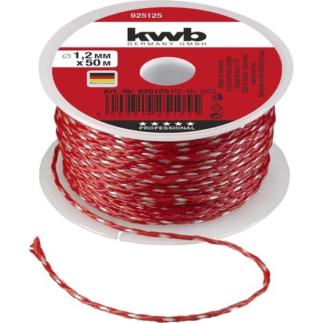 kwb 925125 Maurerschnur 1,2 mm Rot 50 m (1/3)