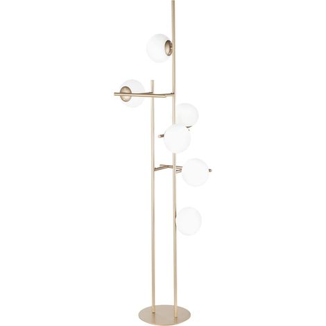 Lampe sur pied moderne en métal et verre soufflé Jewel - Or (1/2)