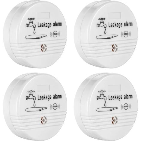 (4 unités) Alarme détecteur de fuites, volume élevé de 90 décibels, convient aux cuisines et salles de bains. (1/5)