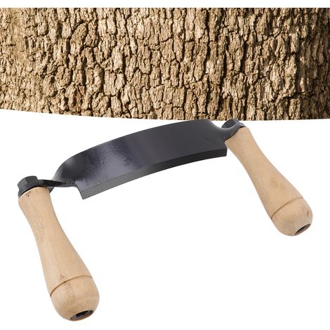 Couteau à dégarnir en acier tungstène HRC 30, manche en bois, lame incurvée très affûtée pour bois et meubles (25 cm)