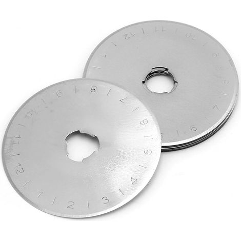 Lot de 10 lames de rechange de 45 mm pour cutter rotatif, outil de découpe pour cuir, tissu et papier. (1/5)