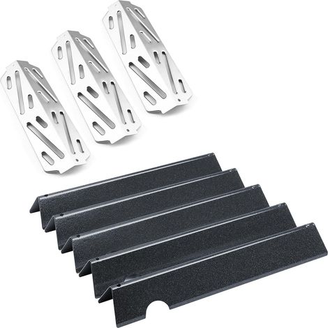 Aromaschienen und Hitzeschutzbleche für Weber Genesis II/LX 300 Serie II E-310, 330, 335, II S-335, II LX S/E-340 (ab 2017), Flammenplatte für Weber 66032 66040 (1/5)