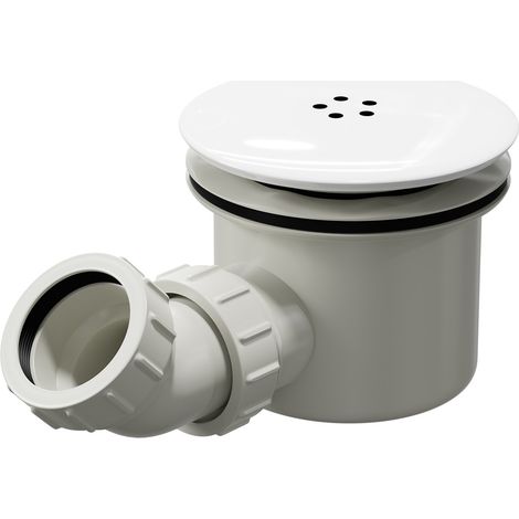 White 90mm High Flow Shower Tray Waste (1/5)