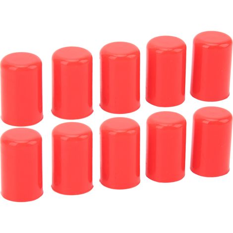Lot de 10 bouchons silicone universels pour durite vide admission, bouchon extrémité tube, diamètre intérieur 14mm, rouge (1/5)