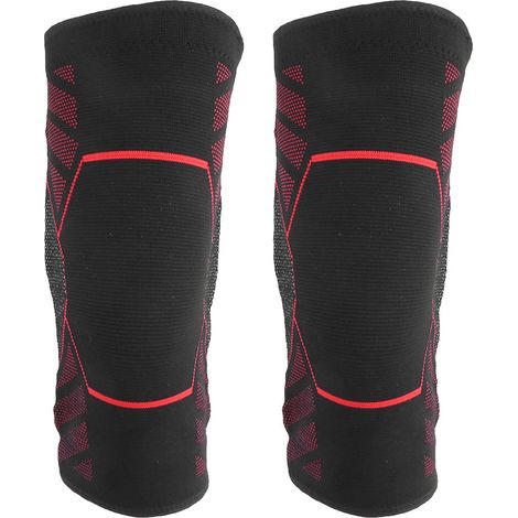 1 paire de genouillères de sport résistantes à l'usure, en nylon respirant, pour une utilisation en extérieur (rouge, taille XL) (1/5)