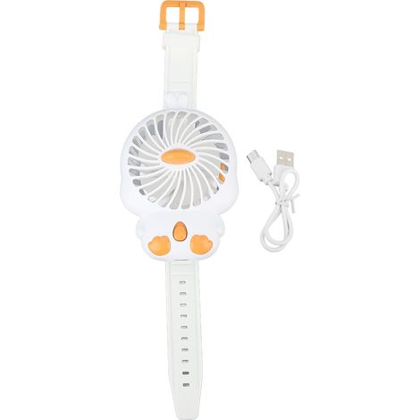 Montre ventilateur mini forme canard mignon, charge USB, sangle confortable, blanc, usage intérieur/extérieur, pour enfants (1/5)