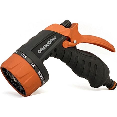 Pistolet d'arrosage multifonction Orework à 8 modes Buse en laiton et poignée ergonomique pour jardin (1/5)