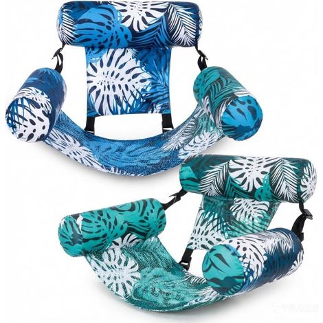 2PCS Fauteuil de Piscine Gonflable pour Adulte — Fauteuil Flottant pour l'eau Idéal pour Les fêtes, l'été, la Plage, Les Lacs et Toutes Les activités Aquatiques (1/5)