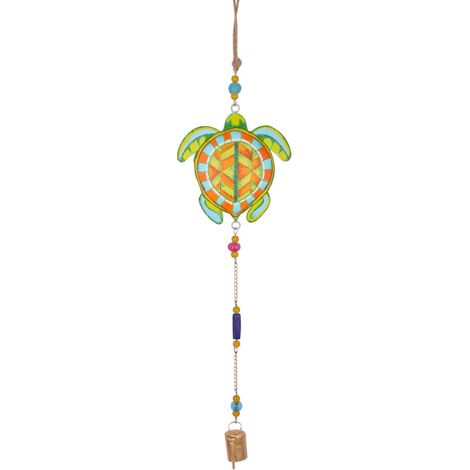 Ciondolo decorativo in legno con tartaruga per stile marittimo, accessorio nautico perfetto per la casa (1/2)