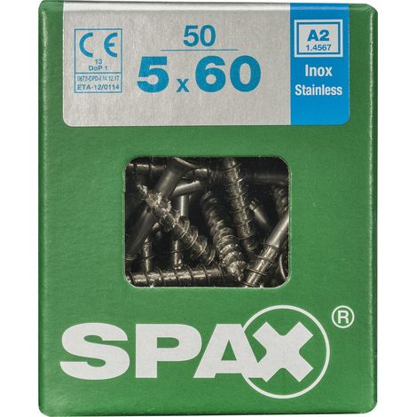 50 Stück SPAX Senkkopf-Torxschrauben aus Edelstahl, Durchmesser 5 mm x Länge 60 mm SPAX (1/5)