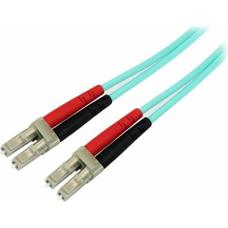 startech OM4 LC UPC to LC UPC Multimode Fiber Cable Turquoise