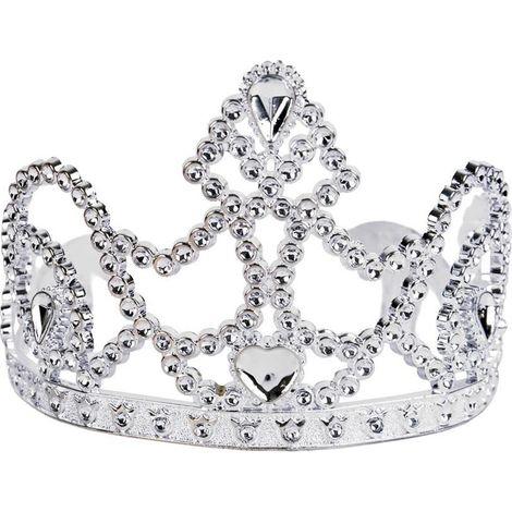 tiara de princesa plateada