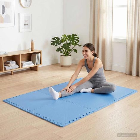 vidaXL Tapis de sol 40 pc Bleu 14,4 m² Mousse EVA (1/5)