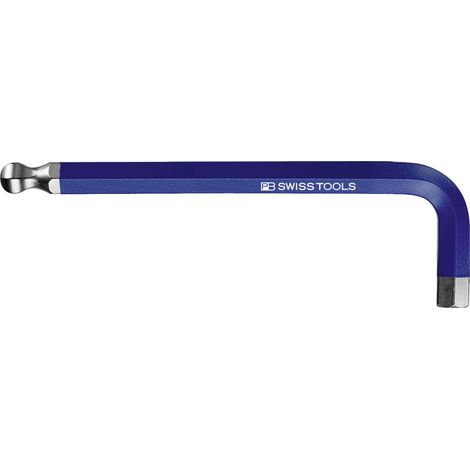 PB Swiss Tools Sechskant-Winkelschraubendreher, mit Kugelkopf, pulverbeschichtet, 10 mm