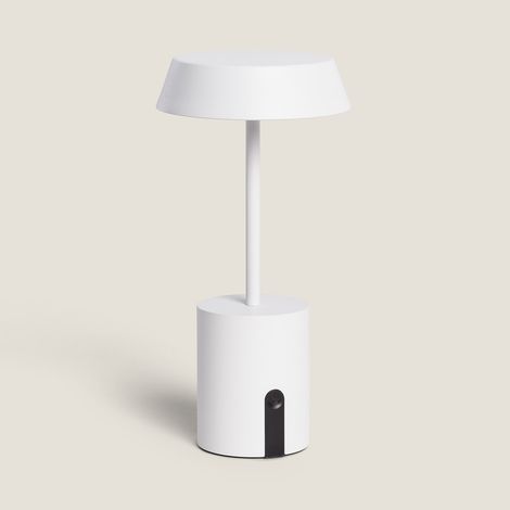 Lámpara de Mesa LED Metal Inalámbrica para Exterior Ula Blanco
