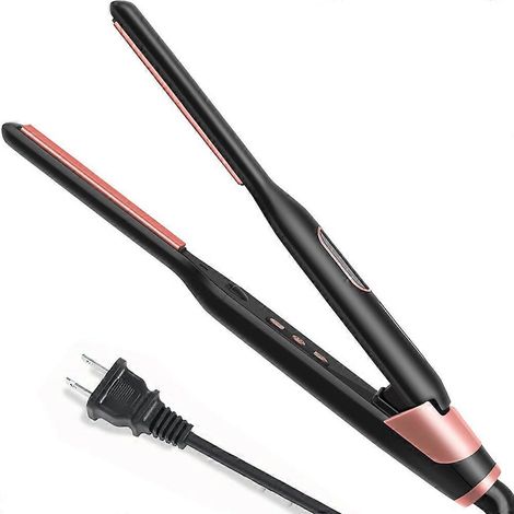 Fer à lisser professionnel compact pour cheveux courts - Fer à lisser crayon à température réglable et chauffe rapide (1/5)