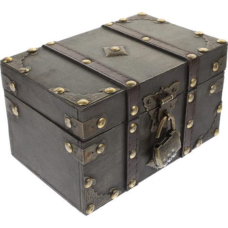 Boîte à Bijoux Vintage avec Serrure Boîte de Rangement Compacte et Résistante pour Colliers Pendentifs et Boucles Oreilles Cadeau pour Femmes et (1/5)