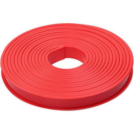Bande de chant en forme de U pour meubles, 5 m x 18 mm, ruban de protection de chant flexible en TPE rouge auto-adhésif pour bois (1/5)