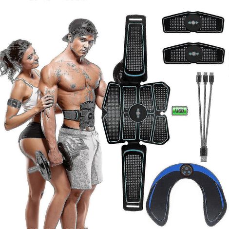 Stimulateur musculaire EMS, ceinture amincissante professionnelle pour hommes et femmes, appareil de musculation abdominale, tonification des muscles abdominaux, ceinture de tonification électronique (1/4)