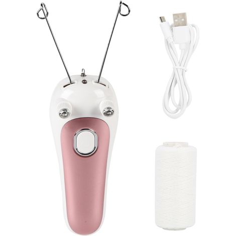 Épilateur électrique à fil, épilation à fil physique pour le visage, les bras et les jambes, rose-AquaForge (1/5)