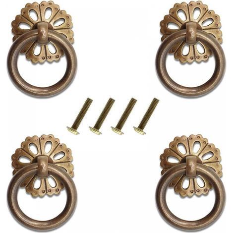 Furniture Knobs,4pcs Cabinet Knobs Hollow Door Handle with 4 Screws Drawer Pull Handle for Cabinets, Drawers, Dresser, Doors, Cupboard (1/5)