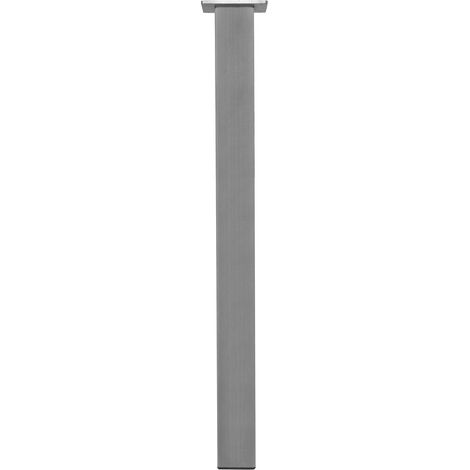 Pata de mesa de acero inoxidable cepillado Square - Plata - 60 x 60 x 720 (1/4)