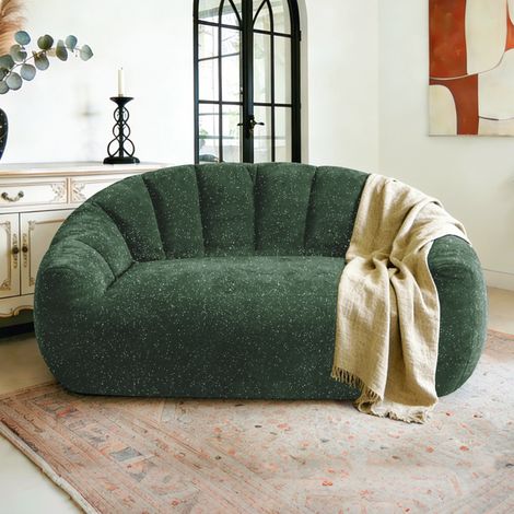 Großer grüner Sitzsack-Sessel 140 x 98 x 61 cm mit Füllung (1/5)