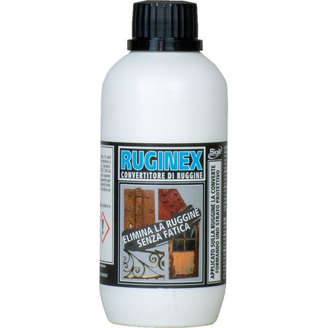 SIGILL, Ruginex, Convertitore di Ruggine, Composto Chimico in Emulsione Acquosa, Protegge e Previene di Riformarsi di Ossidazioni, Made in Italy, Flacone da 250 ml