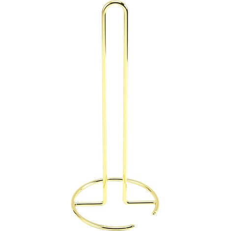 Porte-papier essuie-tout vertical, doré, en fer, support pour papier toilette sur pied pour cuisine et salle de bain (1/5)
