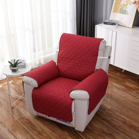Housse de fauteuil 55 x 200 cm, housse matelassée pour canapé, housse élégante pour fauteuil, protection pour meubles, housse imperméable intégrée pour fauteuil, universelle, protection (1/5)