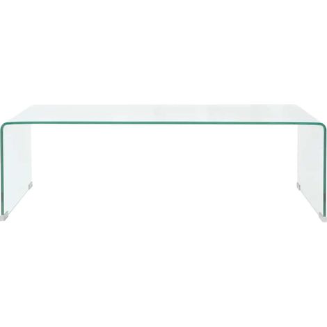 Maison Exclusive - Tavolino da Salotto in Vetro Temperato 98x45x30 cm Trasparente