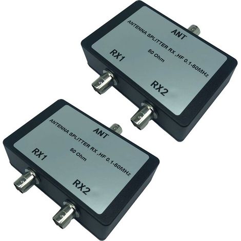Geeignet als 2x Antennensplitter zum Empfang eines Satelliten-Koaxialkabelsignals von 1 bis 50 MHz.