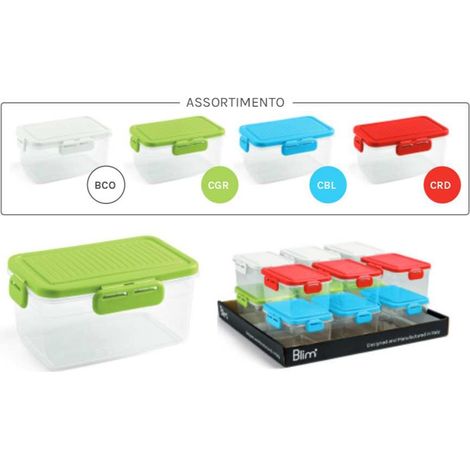 1 Pezzo Frigobox Contenitore Rettangolare My Home 100cl 17 x 11 x 7,4 cm 4 Colori (1/2)