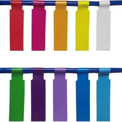 10 Farben, 300er-Packung, selbstklebende Kabeletiketten, wasserfest und reißfest, A4 (1/4)