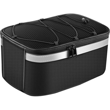 Sacoche Coffre Siège Arrière Bicyclette, Porte Bagage Velo Arriere, Sac de Vélo, Vélo Bagages, pour Articles Stockage Cyclisme Plein Déplacements Quotidiens (Noir), (Bicycle Bag) (1/5)