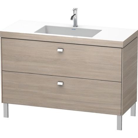 Meuble sous-vasque BRIOSO 701x1200x480mm WT Vero Air Gri ch 1 trou de robinetterie