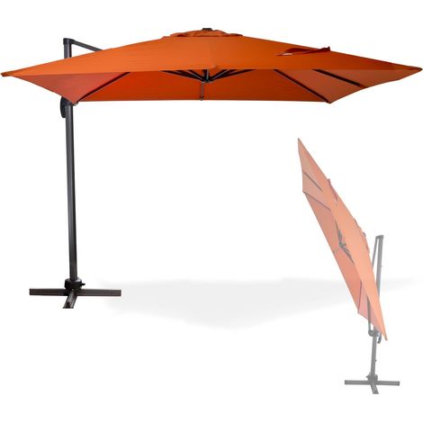 Sonnenschirm Ampelschirm Gartenschirm Marktschirm Schirm terracotta Verona 3x3m