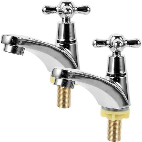 Paire de robinets de salle de bain, robinet de salle de bain moderne, robinet mitigeur P20241126315 (eau froide, eau chaude)