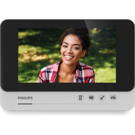 Philips – Écran couleur 7'' supplémentaire pour visiophone – 531003 – Installation simple avec 2 fils – Interface intuitive et ergonomique (1/8)
