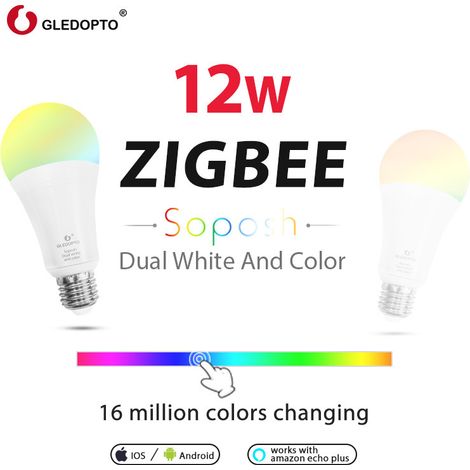 ZIGBEE ZLL RGBW/CW Smart LED Bulb, Full Colour Control, 12W, E27 Base
