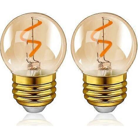 G40 E27 Led Retro Edison Filament Light Bulb Mini Globe 1w Amber Glass Spiral Filament Light Bulb 220v (1/5)