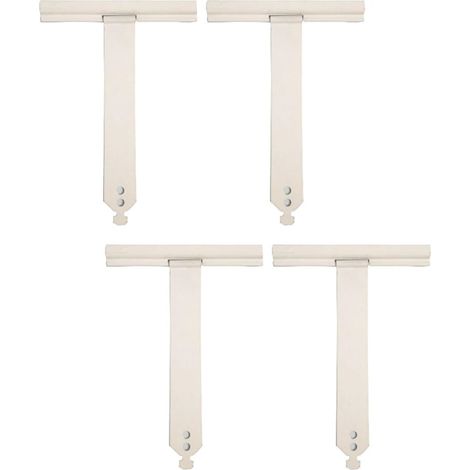 Lot de 4 Attaches souples à clipser - Ressort de Suspension pour fixation de tablier - Verrou attache tablier -acier profil alu poli fixation par crochet pour volet roulant électrique et manuel (1/5)
