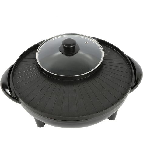 Poêle électrique 2 en 1 220 V avec fonction fondue, barbecue et grill (prise UE) (1/5)